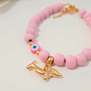 Pastel Pup Necklace - Pink