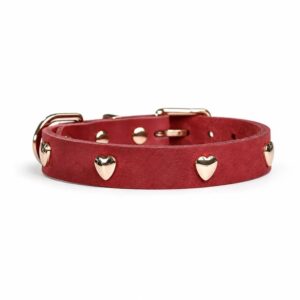 Περιλαίμιο Heart Studs - Μπορντό